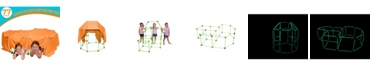 Funphix Fort Building Kit with Glow in The Dark Sticks, 77 Pieces